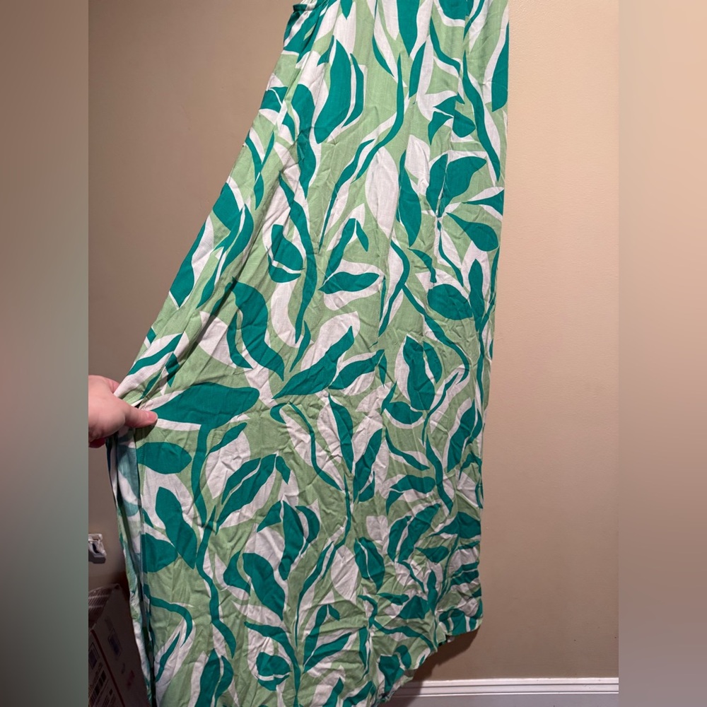 Label of Love Tropical Print Maxi Dress Green Size small - Picture 3 of 10